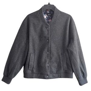 Well Worn Charcoal bomber jacket women’s size xs